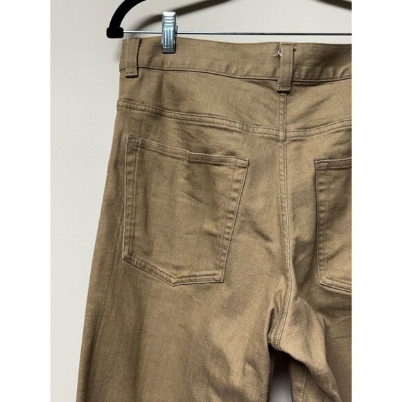 COS Mid-Rise Relaxed Fit Wide Leg Khaki Jeans, Button Fly, Sz 30 - Picture 3 of 9